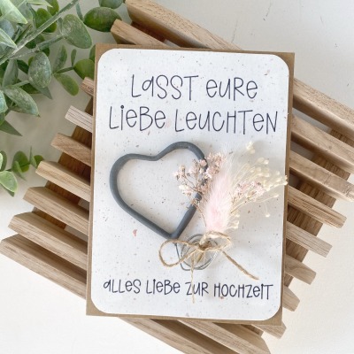 Hochzeitskarte Lasst eure Liebe leuchten