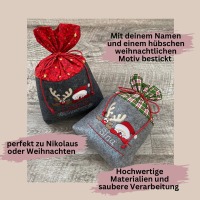 Nikolaussäckchen mit Name, Nikolaussack personalisiert, Geschenksäckchen Weihnachten,