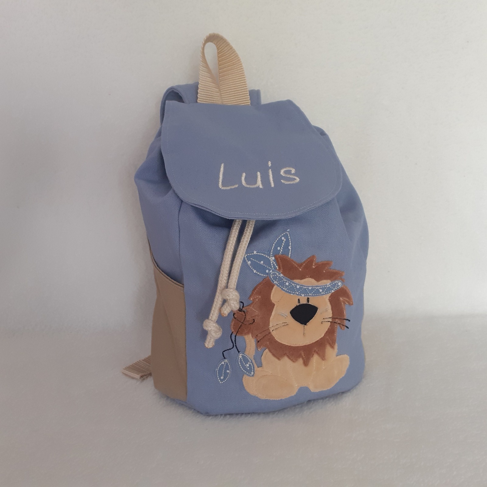 Kunderrucksack Rucksack Turnbeutel Kinderturnbeutel Kinder Löwe mit Name personalisiert 5