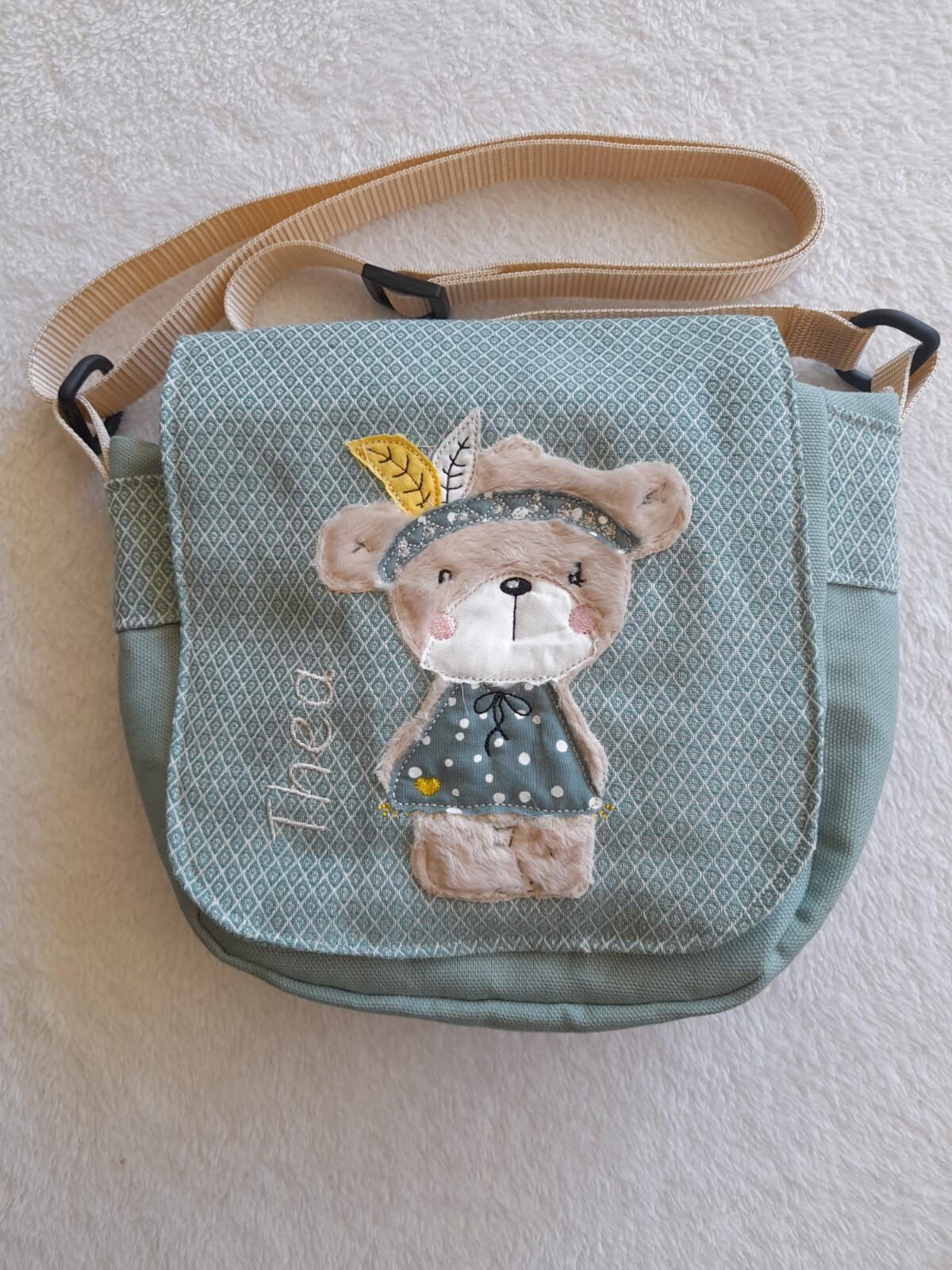 Kindertasche Kinder Umhängetasche Bär personalisiert mit Name