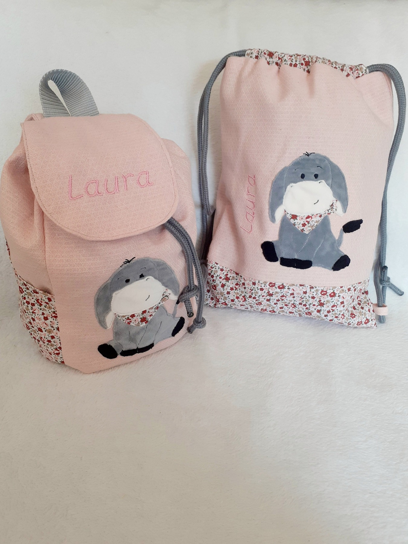 Kindergartentasche Kindergartenrucksack Turnbeutel Boho Esel Mädchen Kinderrucksack Kindertasche