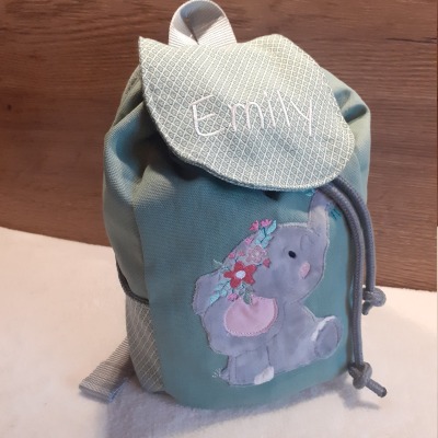 Kindergartentasche Kindergartenrucksack Boho Elefant Kinderrucksack Kindertasche personalisiert mit