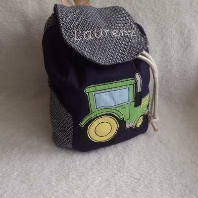 Kindergartentasche Kindergartenrucksack Traktor Kinderrucksack Kindertasche personalisiert mit Name