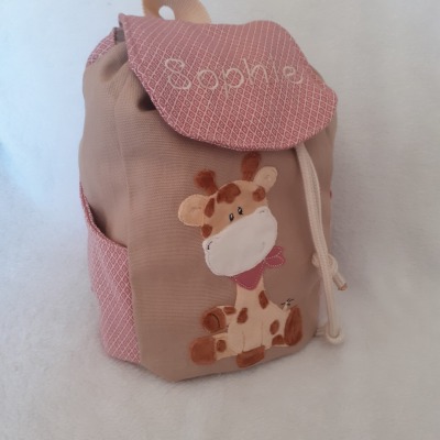 Kindergartentasche Kindergartenrucksack Giraffe Kinderrucksack Kindertasche personalisiert mit Name