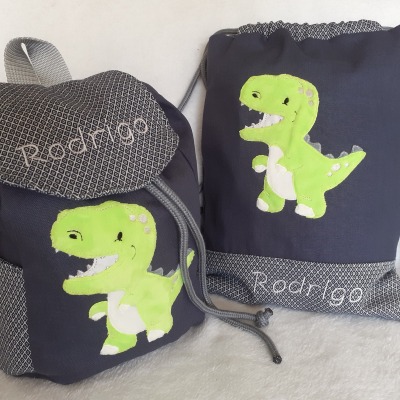 Kindergartentasche Kindergartenrucksack Dino Dinosaurier Kinderrucksack Kindertasche Turnbeutel mit