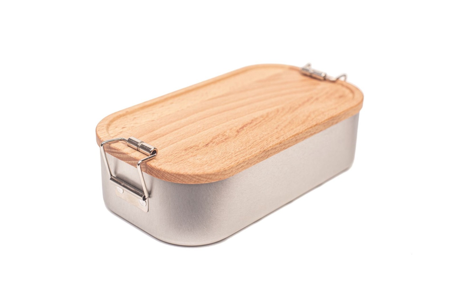Lunchbox mit Bambus- oder Buchenholzdeckel, personalisiert, Wunschgravur, mit Trennsteg, Eule 10