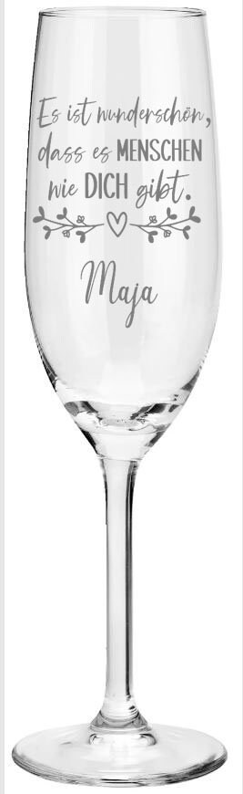 Personalisiertes Sektglas - Das perfekte Geschenk für jeden Anlass mit Gravur, Geschenk für beste