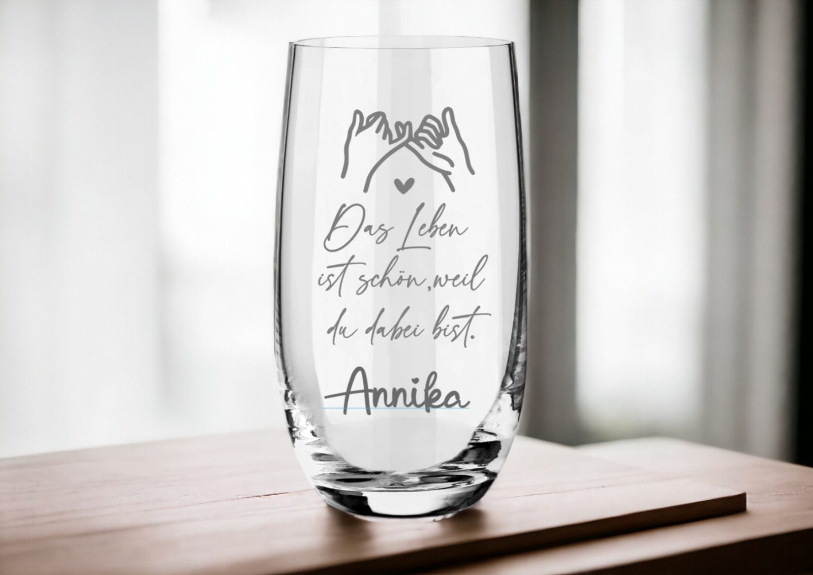 Trinkglas mit Botschaft für deinen Lieblingsmenschen Personalisierte Gravur, Geschenk für den
