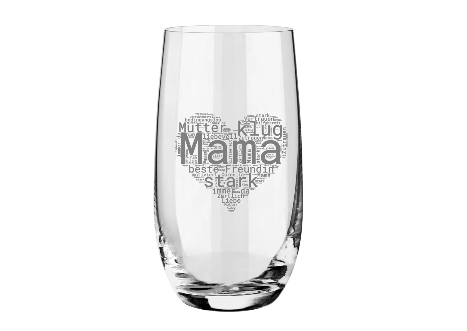 Personalisiertes Glasgeschenk zum Muttertag - Einzigartiges Geschenk für deine Mama, individueller