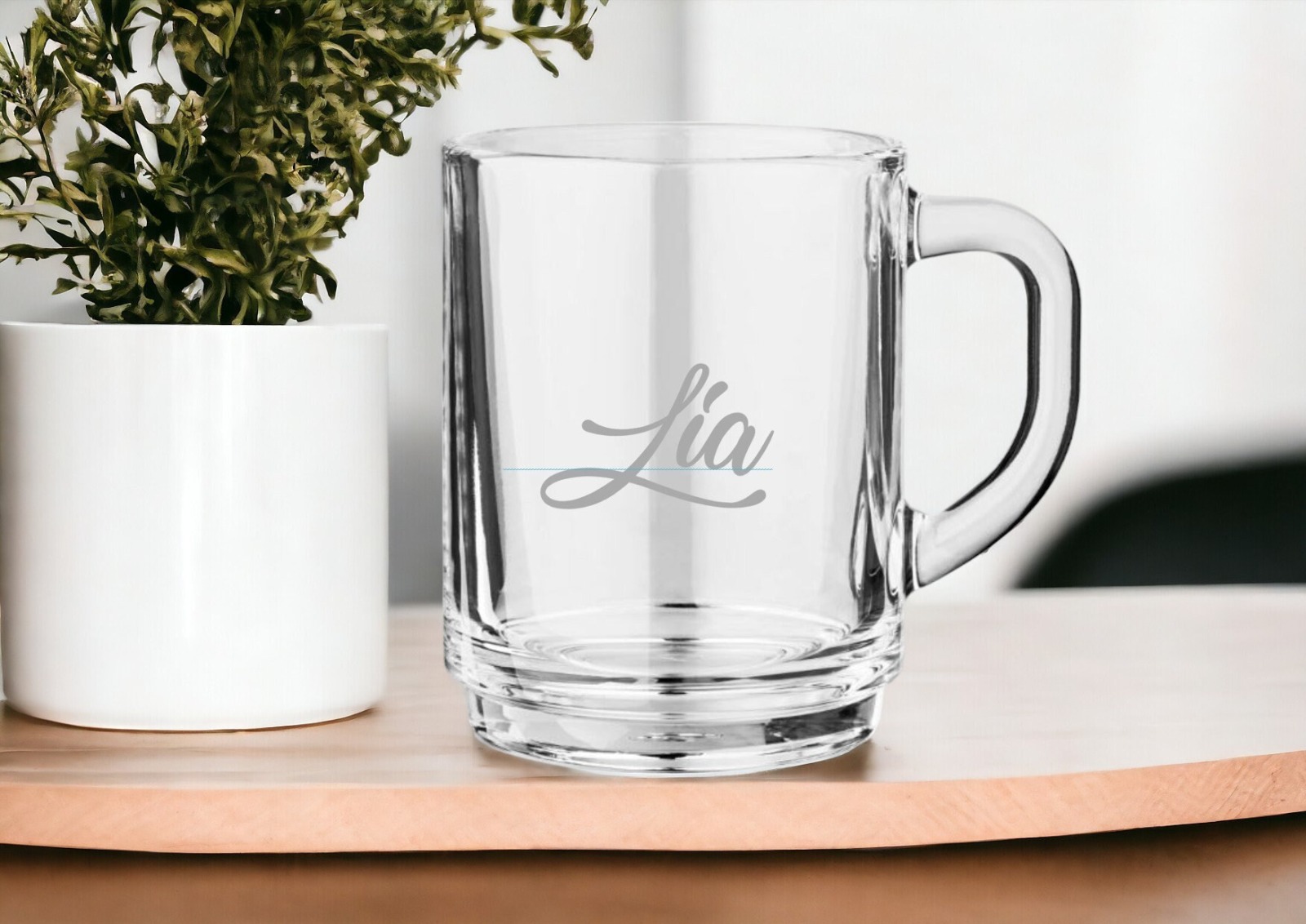 Teeglas personalisiert mit deinem Wunschnamen, persönliches Geschenk für Teetrinker