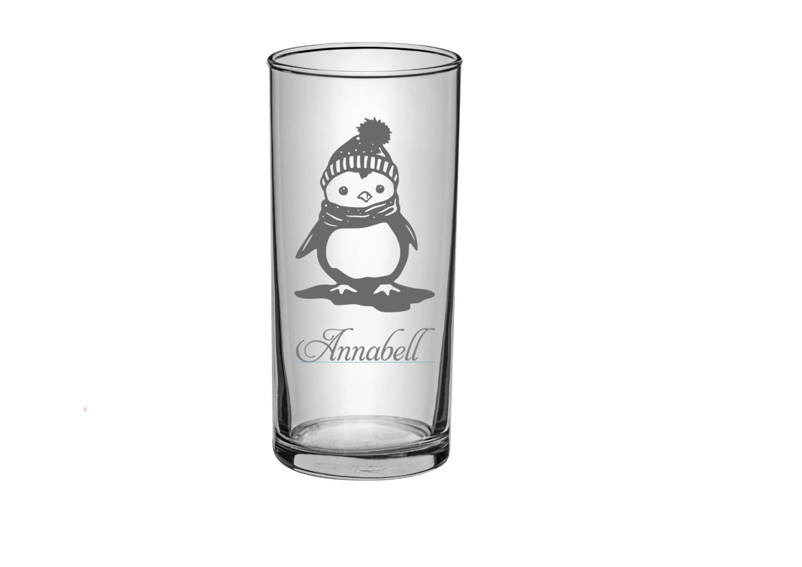 Graviertes Pinguin Trinkglas Einzigartiges Geschenk für jeden Anlass, mit Namen personalisiert