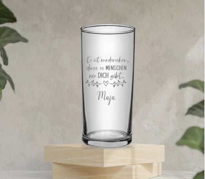 Personalisiertes Glas mit Gravur - Das ideale Geschenk für deine beste Freundin Saftglas,