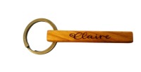 Schlüsselanhänger Holzstab mit Namen personalisiert 2