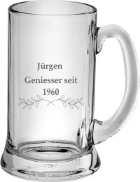 Bierkrug, Bierhumpen, Bierglas, personalisiert mit Namen, Geschenk für Biertrinker, schwer +