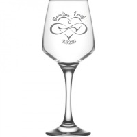 Weinglas oder Sektglas mit Namen und Datum personalisiert, Geschenk für die Hochzeit, das Brautpaar