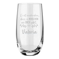 Glas mit Gravur, für besondere Menschen, Trinkglas, Geschenk, beste Freundin, Danke, mit Namen, als