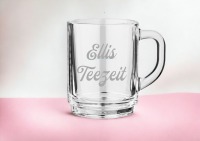 Teeglas personalisiert mit deinem Wunschnamen, persönliches Geschenk für Teetrinker 2