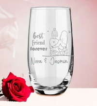 Das perfekte Trinkglas für deine beste Freundin personalisiert, graviert mit deinen Wunschnamen,