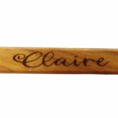 Schlüsselanhänger Holzstab mit Namen personalisiert