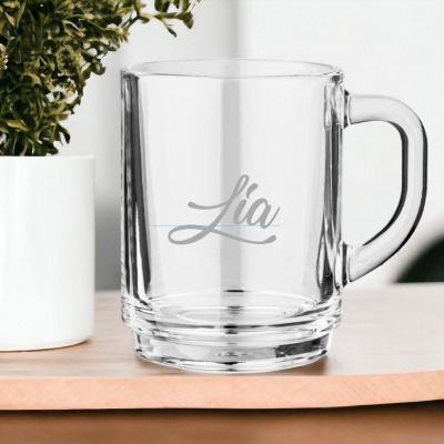 Teeglas personalisiert mit deinem Wunschnamen, persönliches Geschenk für Teetrinker