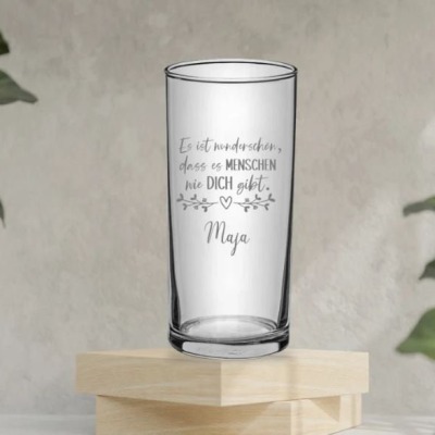 Personalisiertes Glas mit Gravur - Das ideale Geschenk für deine beste Freundin Saftglas,