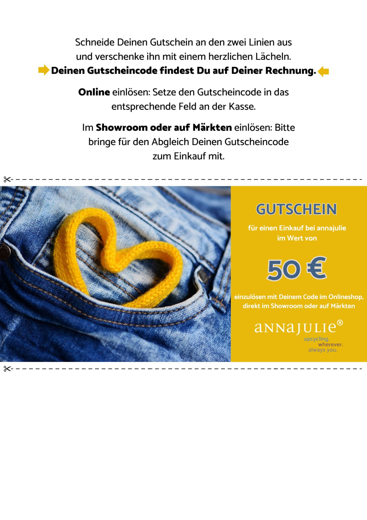 50 Euro | Geschenk-Gutschein | Download