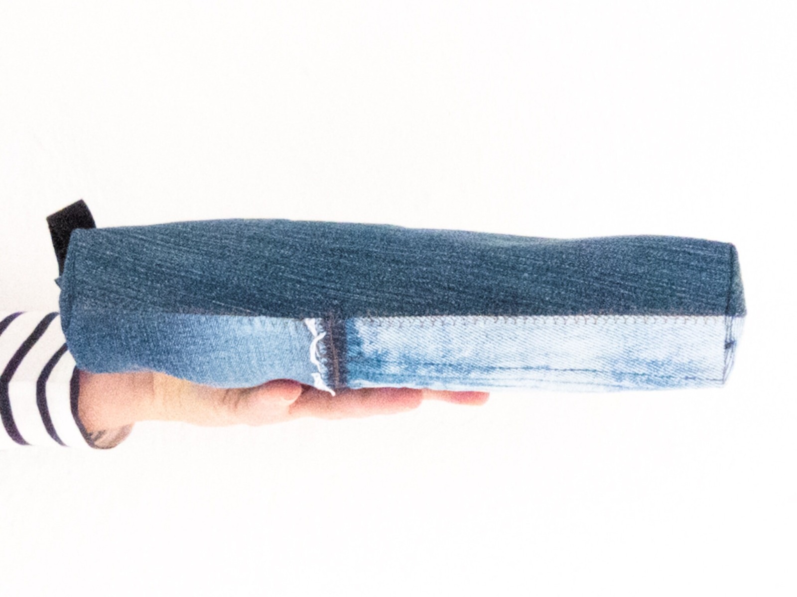 Stiftetasche | 25 cm/ 9,8 lang | Jeans | Upcycling | Reißverschluss | Handarbeitstasche | Geschenk
