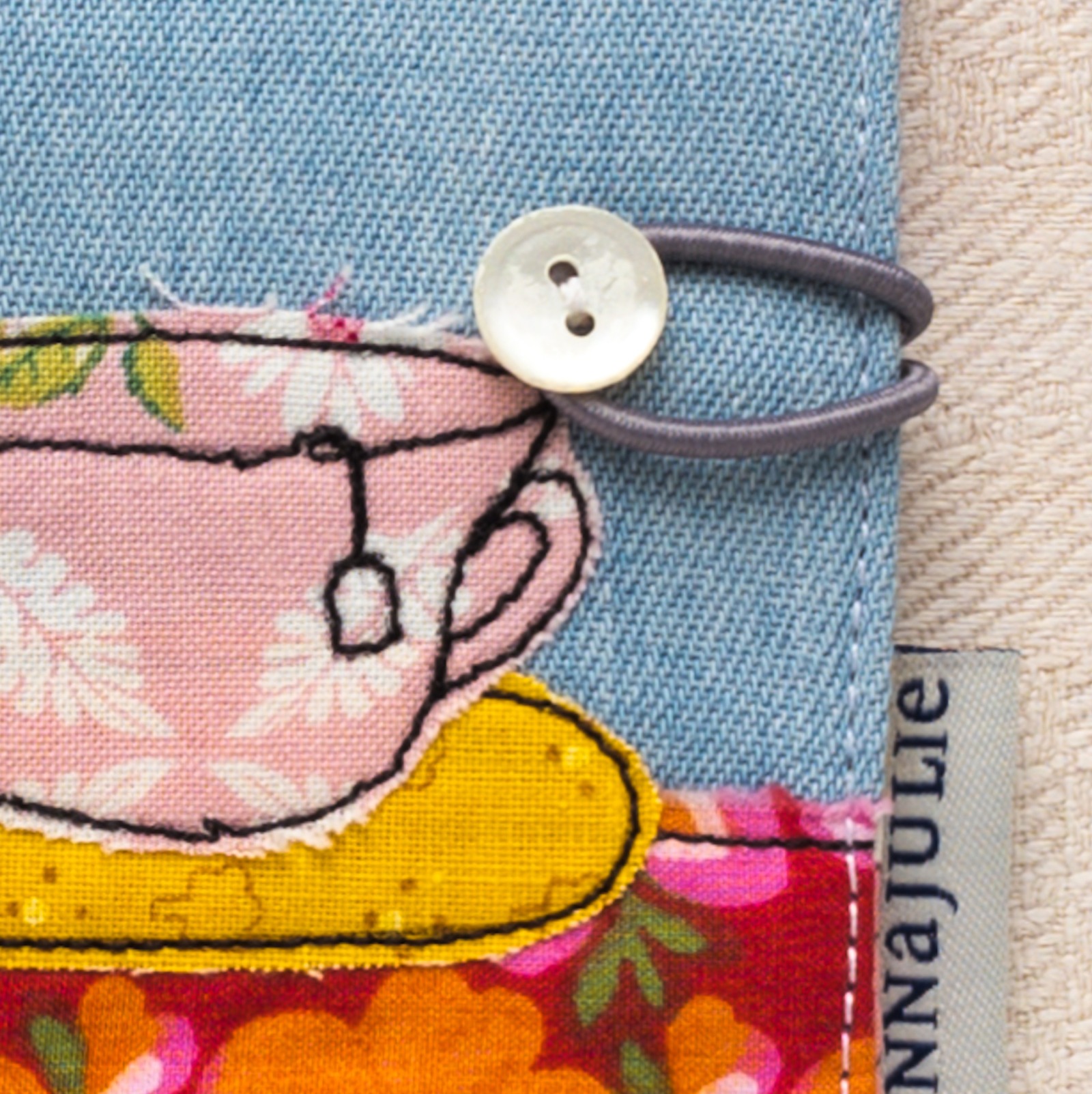 Teebeuteletui | rosa, gelb und pink | Heft für Teebeutel | verspielt | Blumen und Punkte |