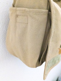 B-goods | shoulder bag | canvas | beige | appliqué | snail | green | patchwork | gift for her 14