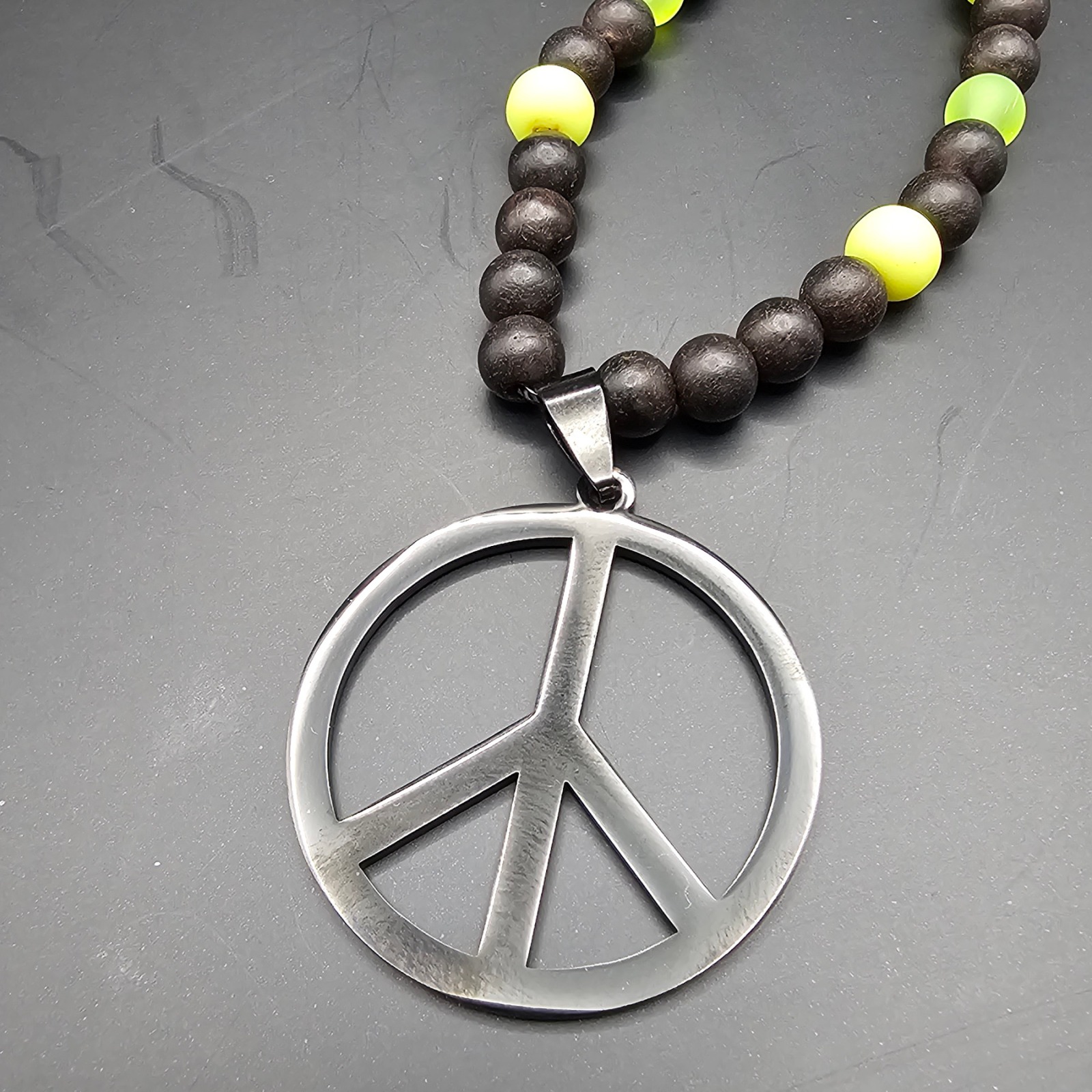 Kette Ebenholz Peace schwarz 2