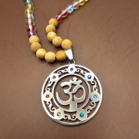 Kette Chakra mit Zypressenholz