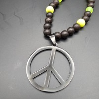 Kette Ebenholz Peace schwarz 2