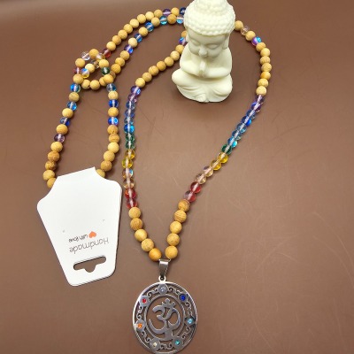 Kette Chakra mit Zypressenholz