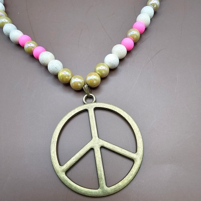 Kette Messing Peace neon