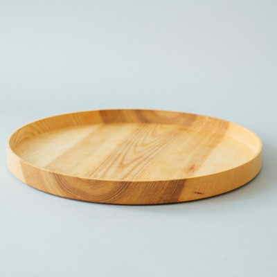eshly deli serve Large / Ø 35 cm / / 13.77 inch / stackable - Tray from pure massive ash wood, oil