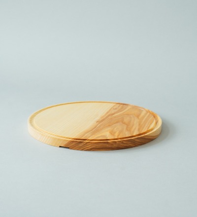 eshly deli cutting board - round cutting board made of pure unglued ash wood