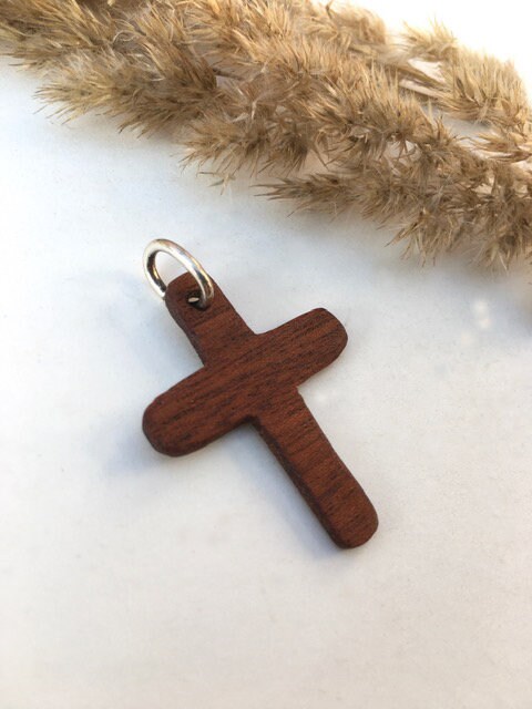 Kettenanhänger Kreuz, Holzkreuz, christilicher Schmuck, Anhänger Holz, Weihnachtsgeschenk 2