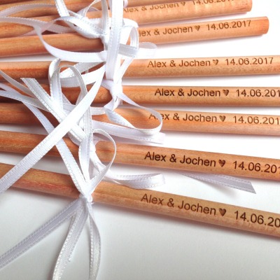 25 Bleistifte mit Gravur - 17cm