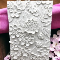 Blumen Relief Gießform, detaillierte Blumenkunst, Reliefform für Raysin, Epoxidharz, Beton, Gips,