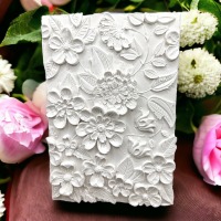 Blumen Relief Gießform, detaillierte Blumenkunst, Reliefform für Raysin, Epoxidharz, Beton, Gips,