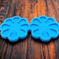 Totenkopf Blume Silikon Anhänger Gießform, 2er Set Schlüsselanhänger Epoxidharzform,