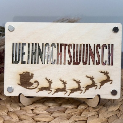 Weihnachtsgeschenk Weihnachtswunsch Geldgeschenk Weihnachten | Geschenkidee für Mann, Frau, Kinder,