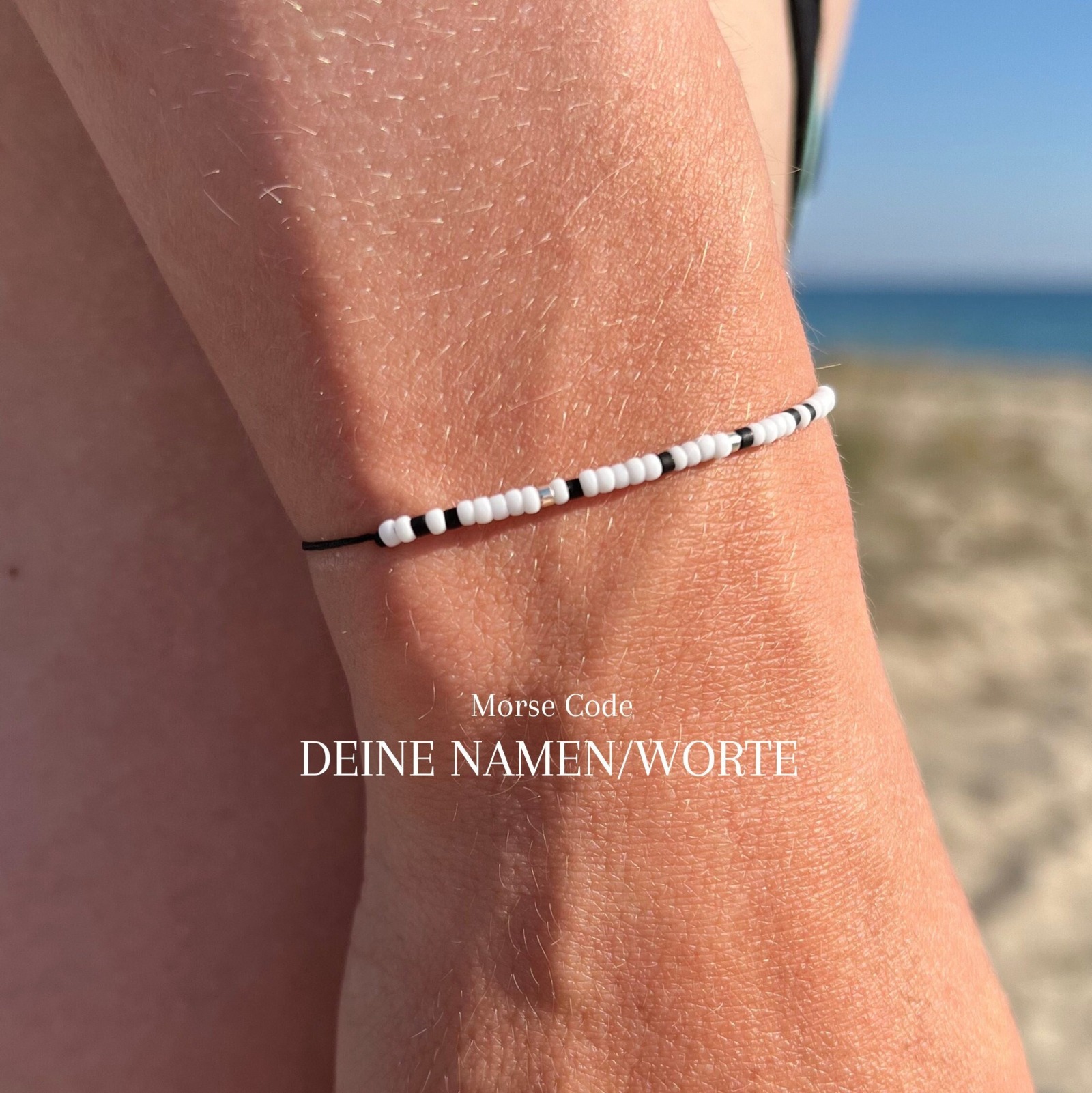 Personalisiertes Morsecode Armband Namen Worte 4