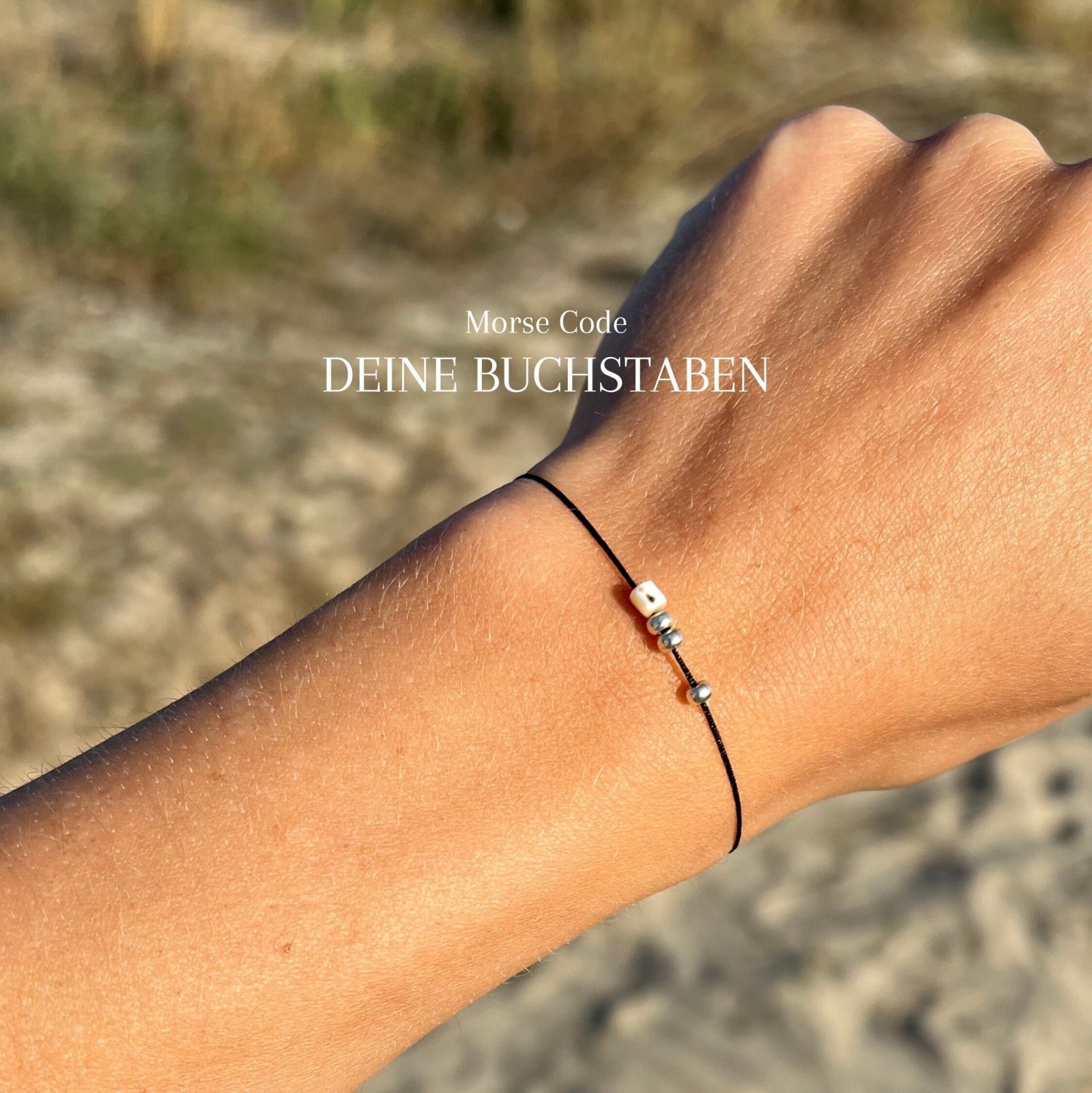 Personalisiertes Morsecode Armband Buchstaben