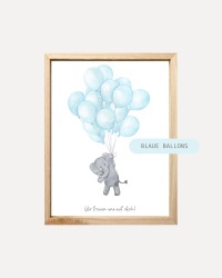 Gästebild Babyparty Ballons zum Beschriften | Elefant | Junge Mädchen | Alternatives Gästebuch