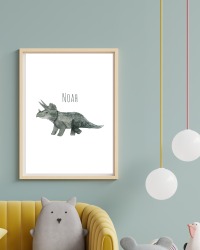 Poster personalisiert Poster personalisierbar Dino Poster Kinderzimmer | Poster Dinosaurier A4