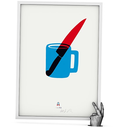 CUP & KNIFE - 50 x 70 Siebdruck