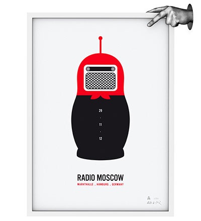 RADIO MOSCOW - Siebdruck