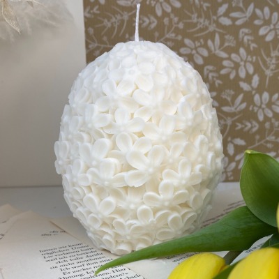 Candle CHEERY BLOSSOM EGG - stilvolle Kerze aus Sojawachs