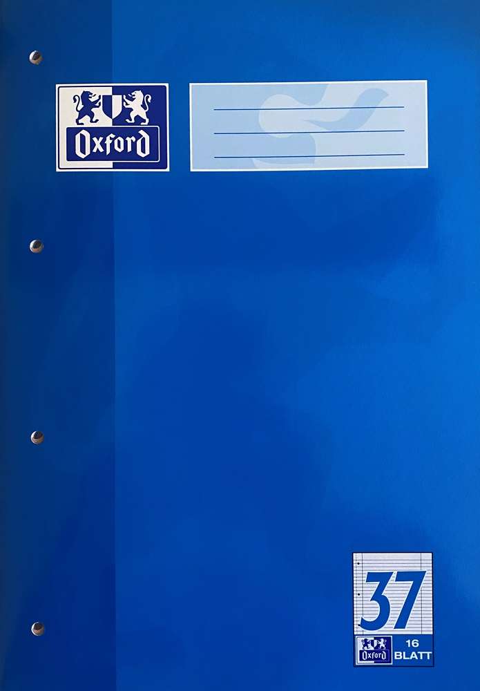 Oxford Premium Schulheft DIN A4 liniert, LIN 37, 16 Blatt